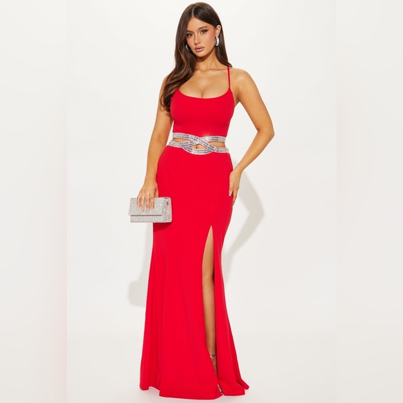 Women’s Embellished Gown Red NWT - Picture 7 of 9